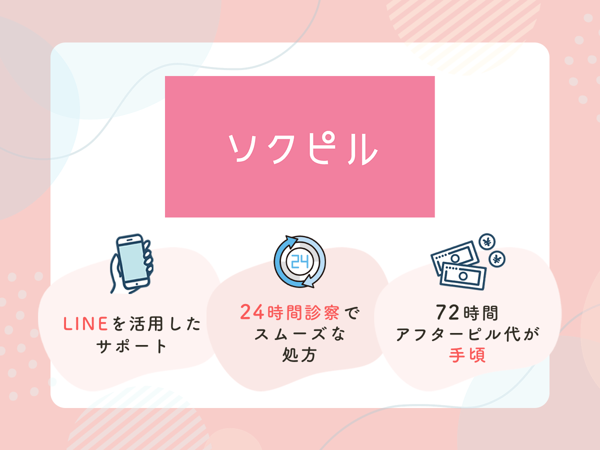 ソクピルはアフターピル処方専門で72時間の手頃なプランで比較できる