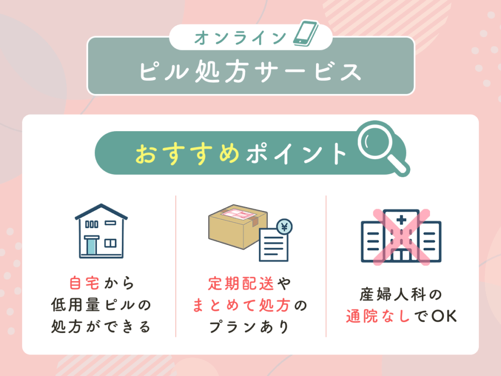 オンラインピルサービスのおすすめポイント