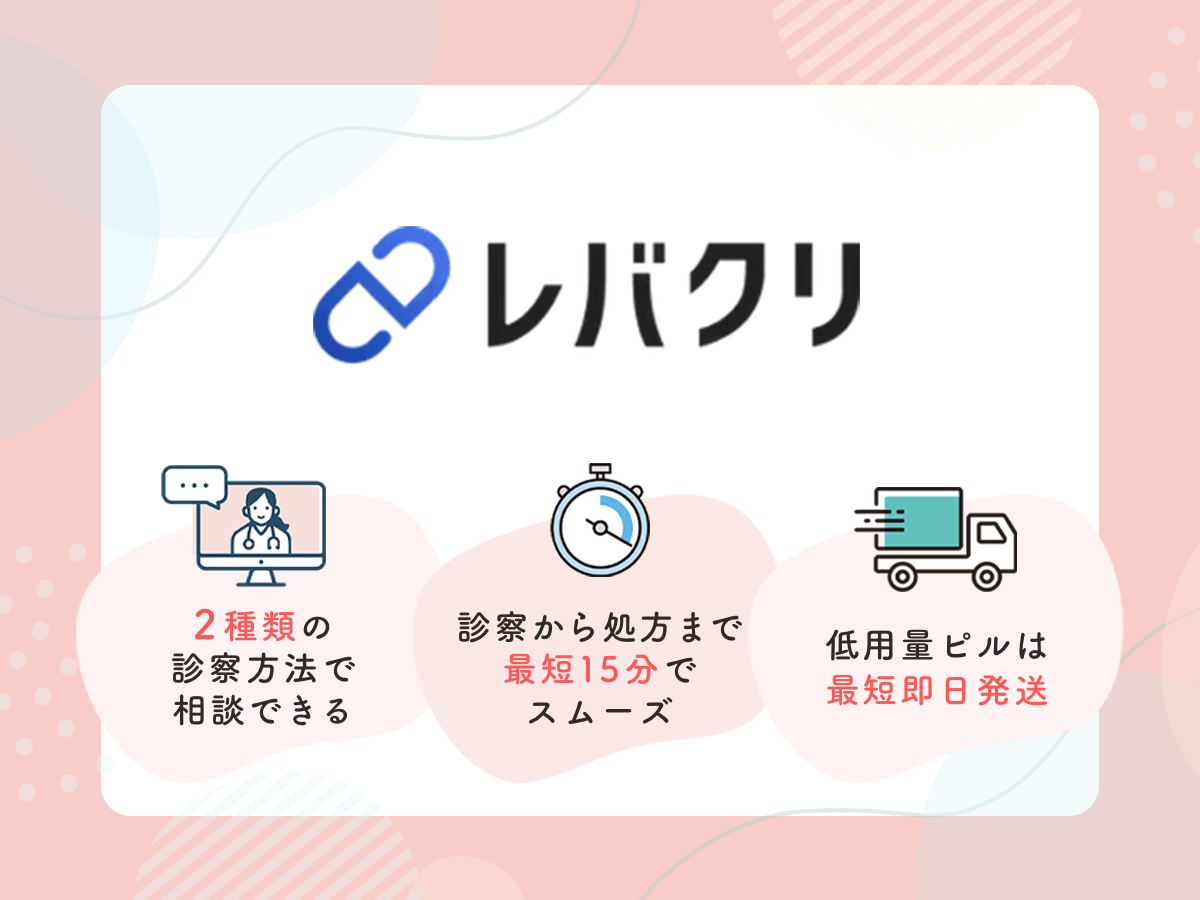 レバクリは診察〜処方まで最短15分でオンライン診療に特化したサービス