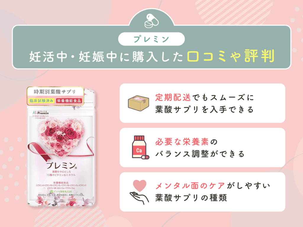 プレミンを妊活中・妊娠中に購入した辛口の口コミや評判