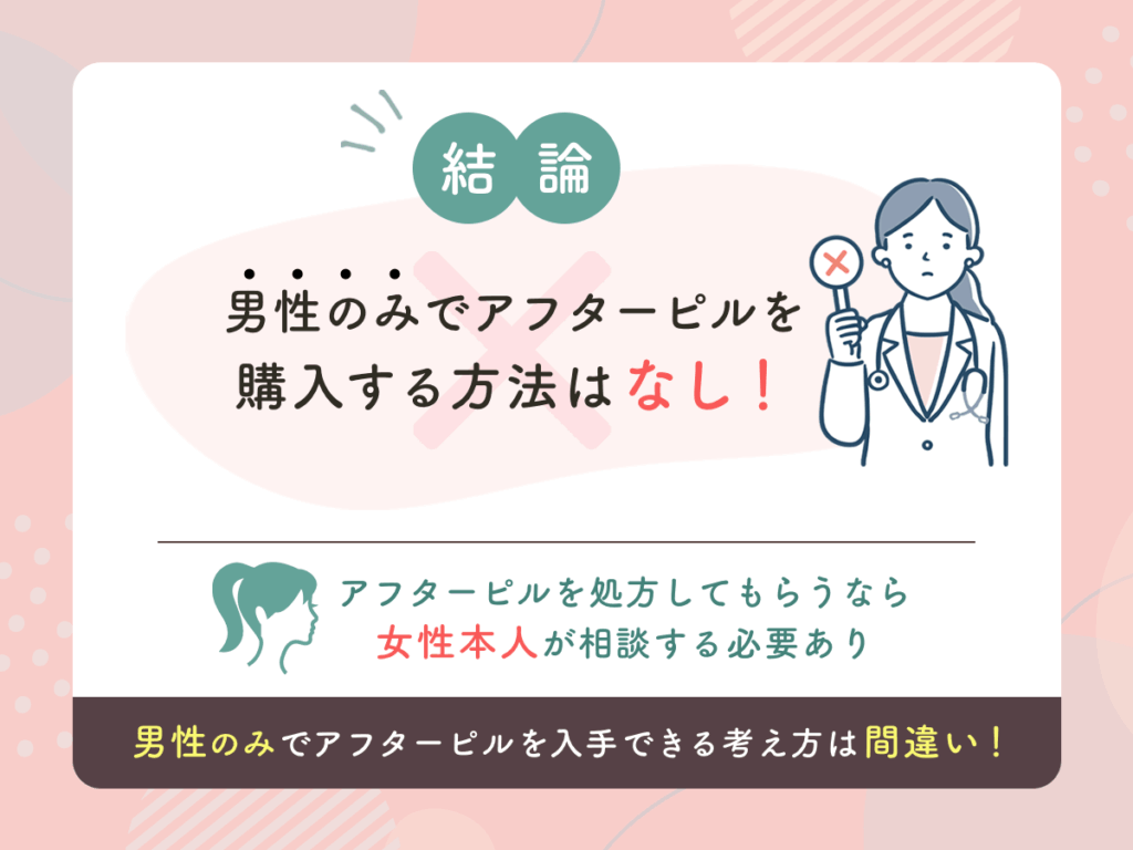 アフターピルは男性が買える方法はなし