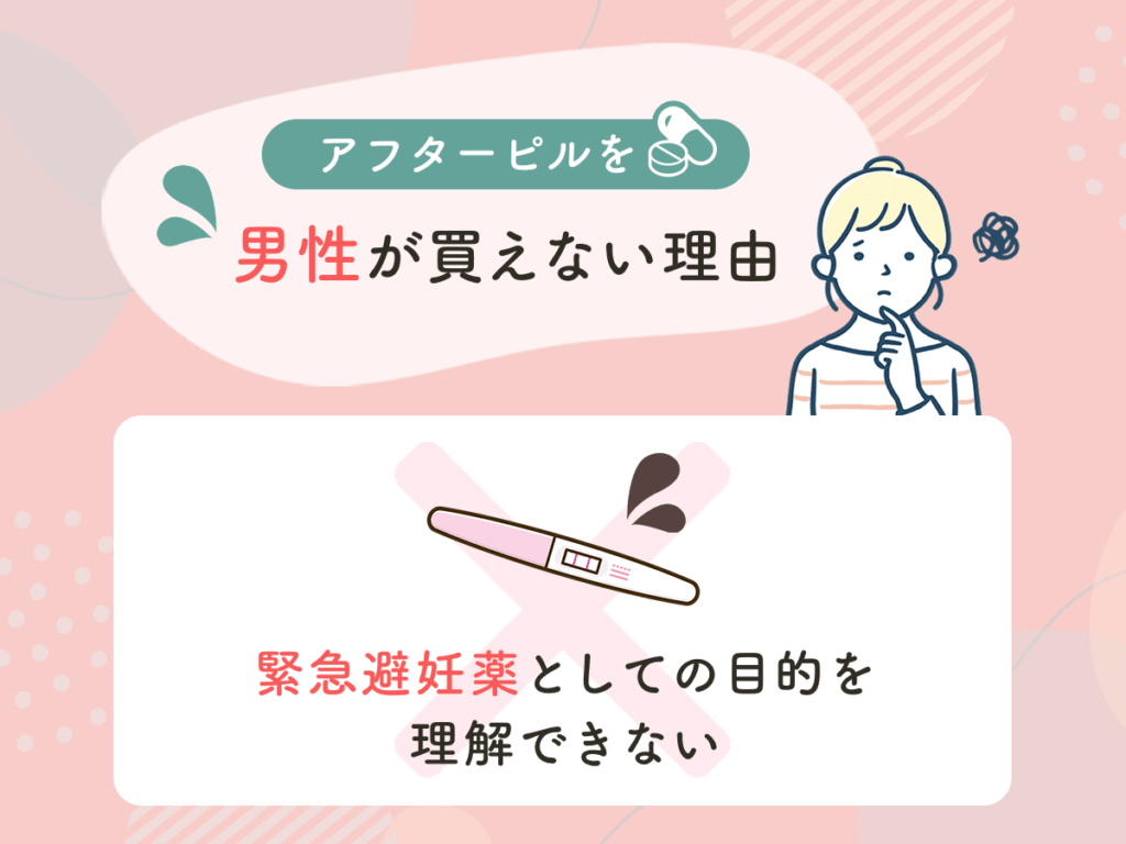 アフターピルを男性が買えない理由④：緊急避妊薬としての目的を理解できない