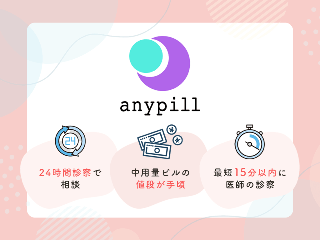 エニピルは24時間診察で気軽に安い値段の中用量ピルを処方
