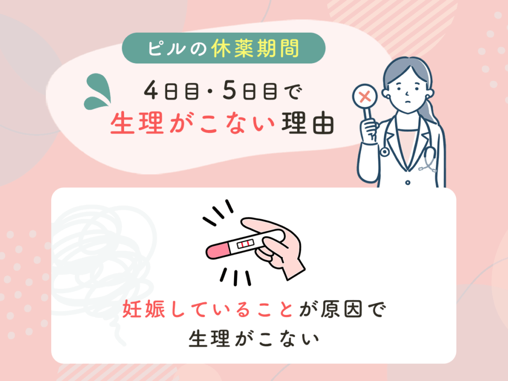 妊娠していることが原因で生理がこない